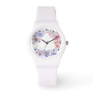 Aquarellblume Armbanduhr
