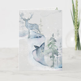 Aquarellblume auf der Klippe Karte