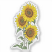 Aquarellblume Aufkleber (Vorderseite)