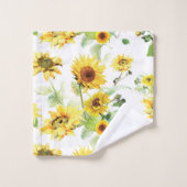 Aquarellblume Badhandtuch Set (Waschlappen)