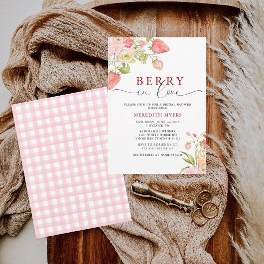 Aquarellblume Berge Liebe Brautparty Einladung