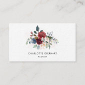 Aquarellblume Beruflich Florist Visitenkarte (Vorderseite)