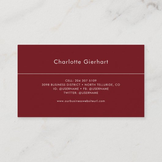 Aquarellblume Beruflich Florist Visitenkarte (Rückseite)