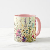 Aquarellblume/Blume Tasse (VorderseiteRechts)