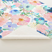 Aquarellblume Blumenblanket der Hoffnung Sherpadecke (3/4)