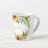 Aquarellblume Blumengelb Name Milchtasse (Rechte Ecke)