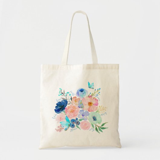 Aquarellblume Blumengeschenk Tasche der Hoffnung (Vorne)
