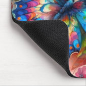 Aquarellblume Blütenblume Blume Blau Rosa Mousepad (Ecke)