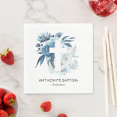 Aquarellblume Blütentaufe Serviette (Beispiel)