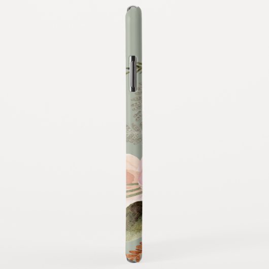 Aquarellblume BOHO Grünpflanzen Blatt Name Case-Mate iPhone Hülle (Hinten/Rechts)