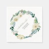 Aquarellblume BOHO Wreath Elfenbeinküste Rose Rust Serviette (Vorderseite)