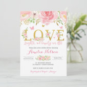 Aquarellblume Brautparty einladen Einladung (Stehend Vorderseite)