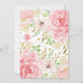 Aquarellblume Brautparty einladen Einladung (Rückseite)