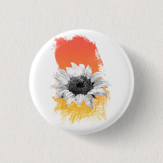 Aquarellblume Button (Vorderseite)