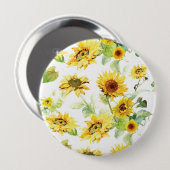 Aquarellblume Button (Vorne & Hinten)