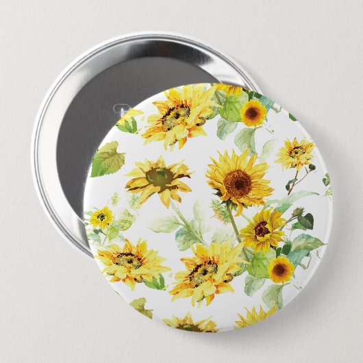 Aquarellblume Button (Vorne & Hinten)