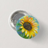 Aquarellblume Button (Vorne & Hinten)