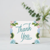 Aquarellblume Danke Postkarten (Stehend Vorderseite)