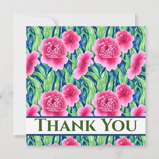 Aquarellblume Dankeschön Karte (Vorderseite)