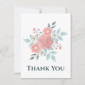 Aquarellblume Dankeschön Karte (Vorderseite)