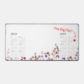 Aquarellblume | Datum markieren | 24/25 Kalender Schreibtischunterlage (Vorderseite)