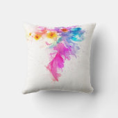 Aquarellblume dekorative Kissen (Rückseite)