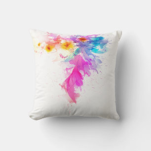 Aquarellblume dekorative Kissen