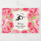 Aquarellblume Derby Brautparty Favoriten Mini Alkoholflaschenetikett (Einzelnes Label)