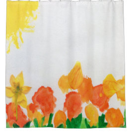 Aquarellblume Duschvorhang