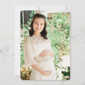 Aquarellblume Ein neues Kapitel Foto Kinderdusche Einladung (Rückseite)