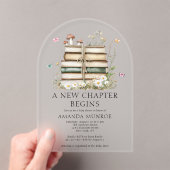 Aquarellblume Ein neues Kapitel Kinderdusche Acryleinladungen (Insitu (Handheld))