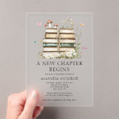 Aquarellblume Ein neues Kapitel Kinderdusche Acryleinladungen (Insitu (Handheld))