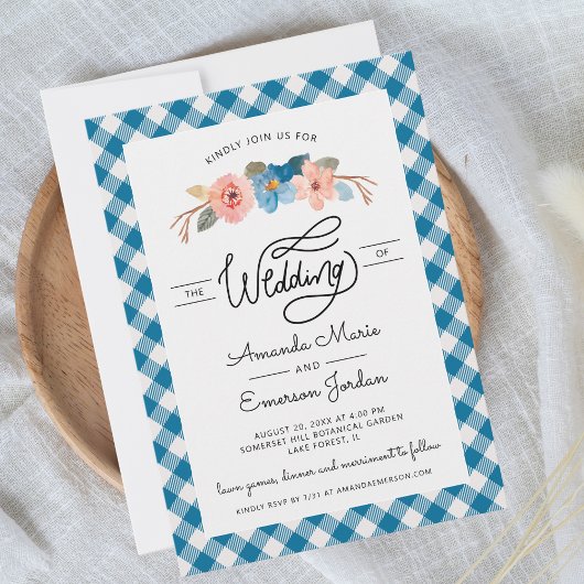 Aquarellblume Einfaches Vergnügen Lässige Hochzeit Einladung