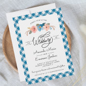 Aquarellblume Einfaches Vergnügen Lässige Hochzeit Einladung