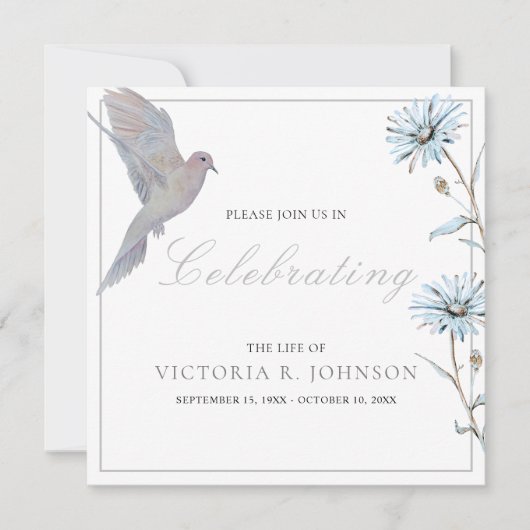 Aquarellblume Einladung (Vorderseite)