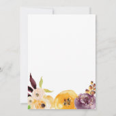 Aquarellblume Einladung (Rückseite)