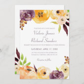 Aquarellblume Einladung (Vorne/Hinten)