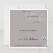 Aquarellblume Einladung (Rückseite)