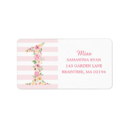 Aquarellblume Eins Geburtstag Adressaufkleber