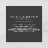 Aquarellblume Entscheider für echtes Anwesen Quadratische Visitenkarte (Rückseite)