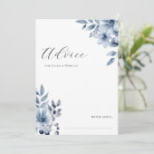 Aquarellblume Etwas Blaues Brautparty Hinweiskarte (Stehend Vorderseite)
