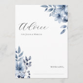 Aquarellblume Etwas Blaues Brautparty Hinweiskarte (Vorderseite)