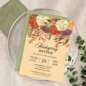 Aquarellblume | Eukalyptus Erntedank Abendessen Einladung