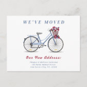 Aquarellblume Fahrrad Wir haben neue Zuhause Postkarte (Vorderseite)