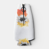 Aquarellblume Flaschenkühler (Rückseite)