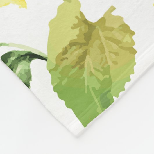 Aquarellblume Fleecedecke (Ecke)