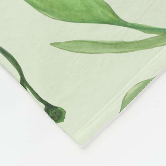 Aquarellblume Fleecedecke (Ecke)