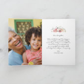 Aquarellblume | Foto der Mutter zum Muttertag Ca Karte (Innenseite)