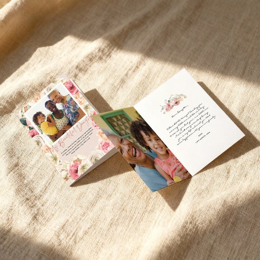 Aquarellblume | Foto der Mutter zum Muttertag Ca Karte