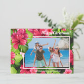 Aquarellblume Frohe Weihnachten Foto (Stehend Vorderseite)